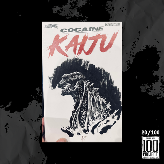 Godzilla on Cocaine Kaiju Sketch Cover - The 100 Project