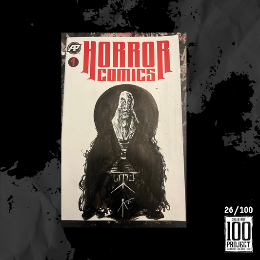 Myrddraal Eyeless on Horror Comics Sketch Cover - The 100 Project