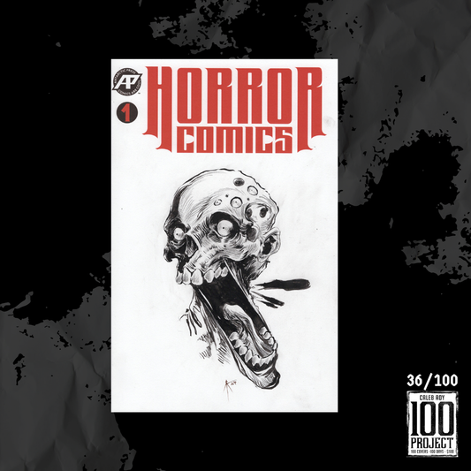 Zombie on Horror Comics Sketch Cover - The 100 Project