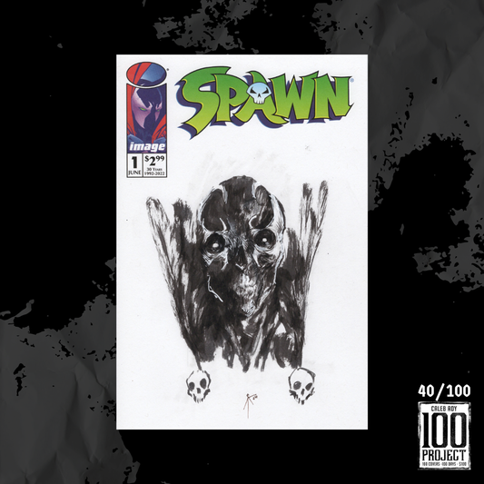 Spawn #2 on Spawn Sketch Cover - The 100 Project