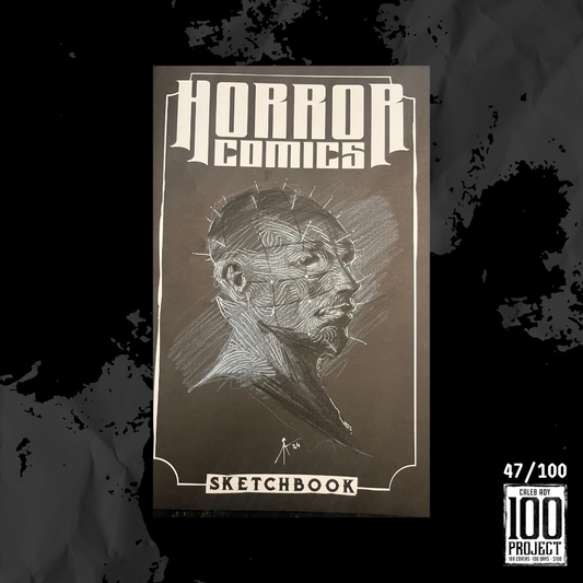 Pinhead on Horror Comics Sketch Cover - The 100 Project