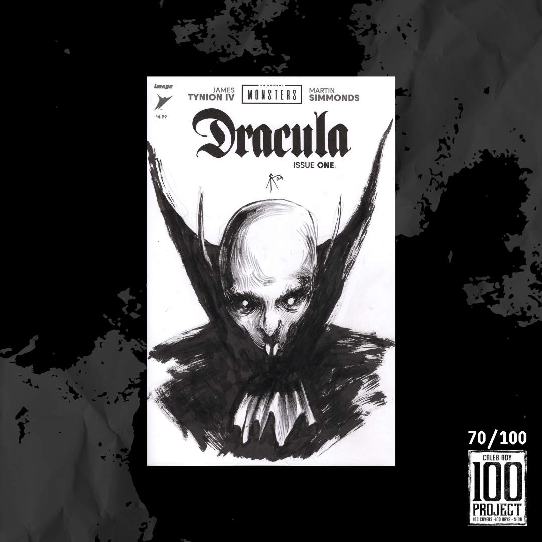 Count Orlok on Dracula Issue One Sketch Cover - The 100 Project