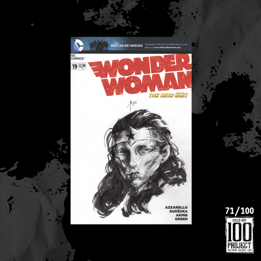 Wonder Woman on Wonder Woman Sketch Cover - The 100 Project