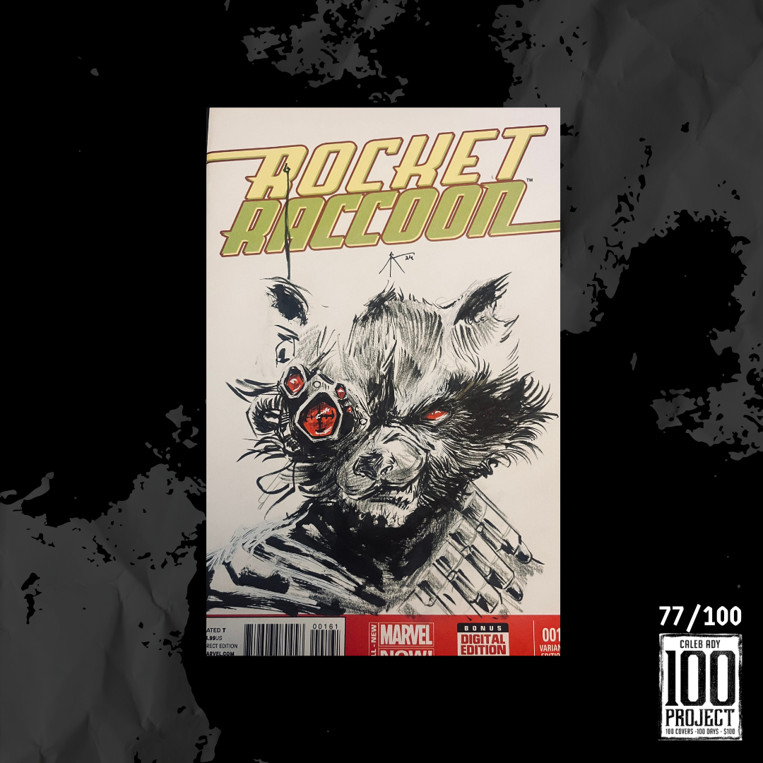 Rocket Raccoon on Rocket Raccoon Sketch Cover - The 100 Project