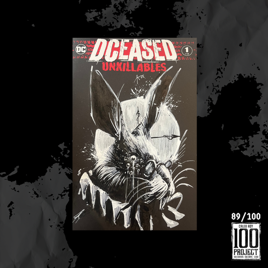 White Rabbit on Dceased Sketch Cover - The 100 Project