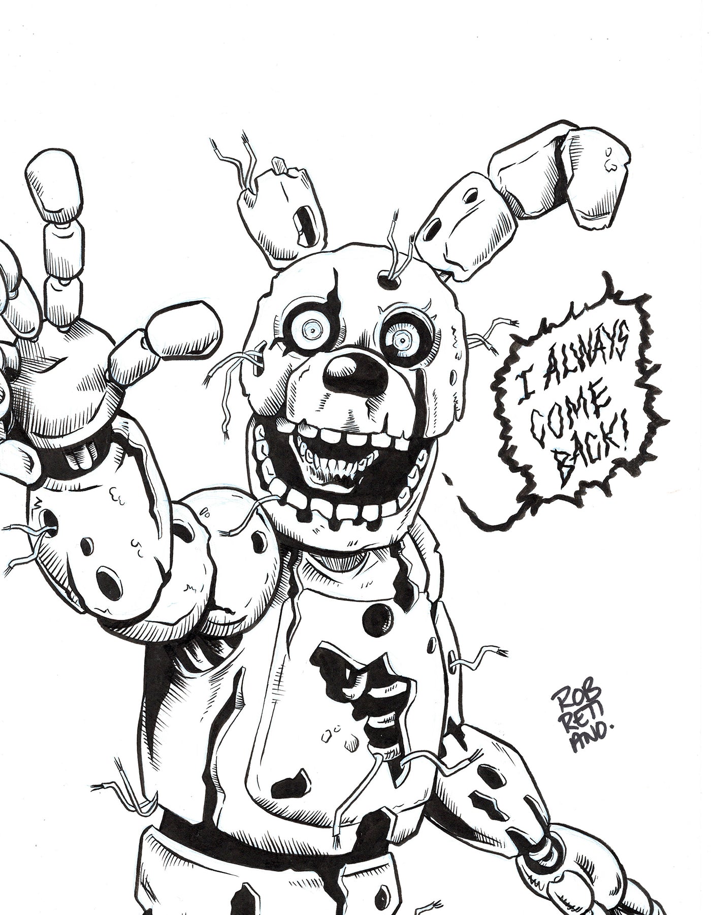 Springtrap Original Art – The Legacy Studio