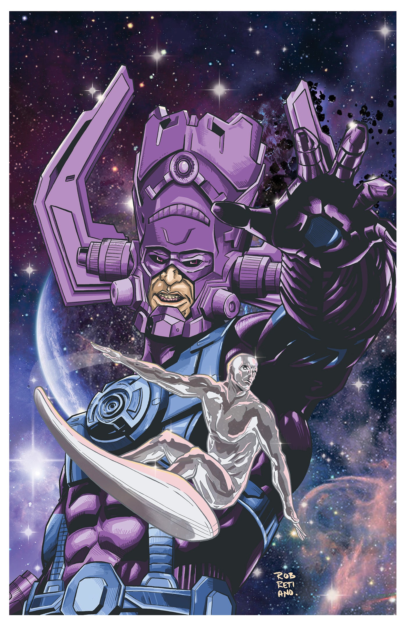 Galactus and Silver Surfer Print